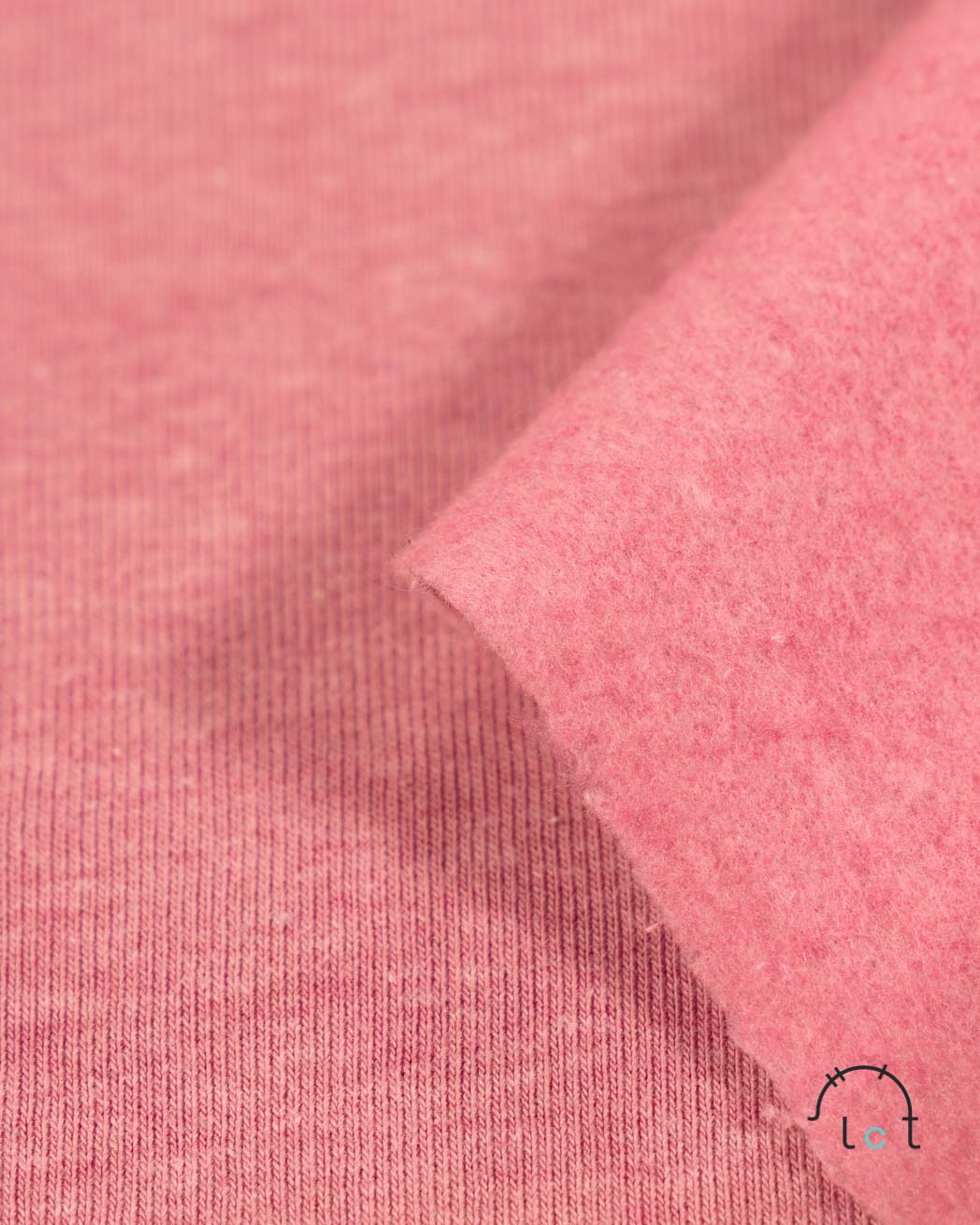 Punto jersey de sudadera rosa chicle